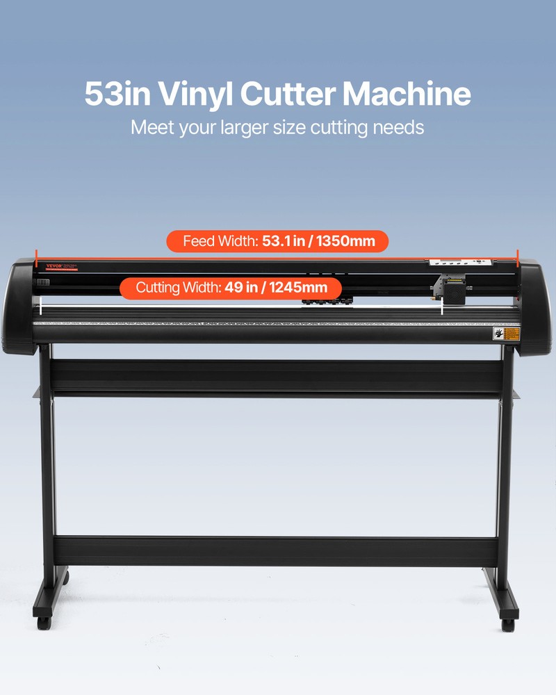 VEVOR 53" Vinyl Cutter/Plotter Sign Cutting Machine Software 3 Blades LCD Screen