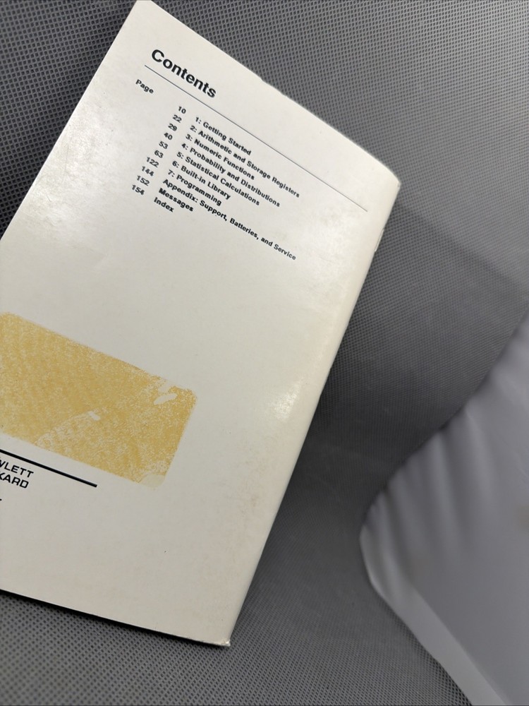 HP-21S Math/Stat Calculator Owner's Manual