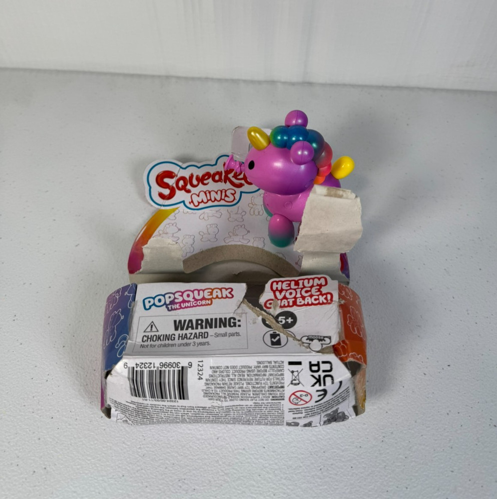 Squeakee Minis Popsqueak Unicorn Interactive Toy (As Is Condition)