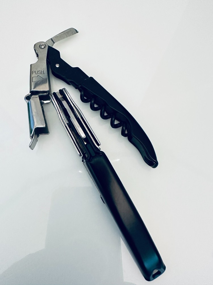 (2) HOUDINI Black Zippity 2-Step Waiters Corkscrews Wine Key Openers