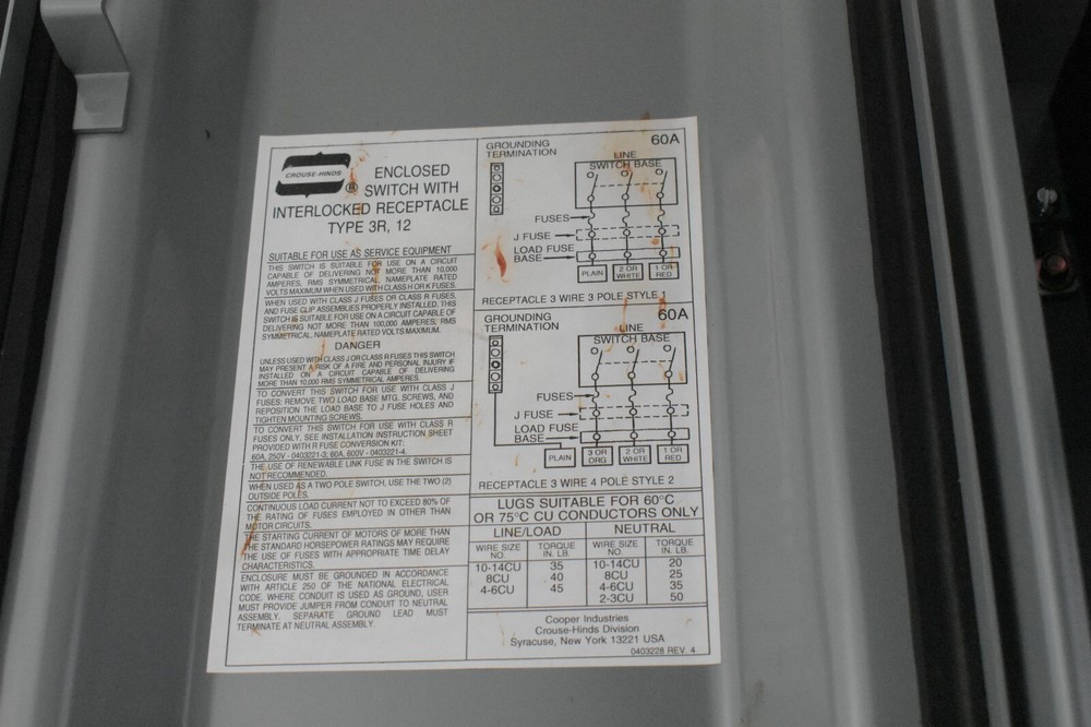 Cooper Crouse Hinds WSRD6352 Model M4ST2 Arktite