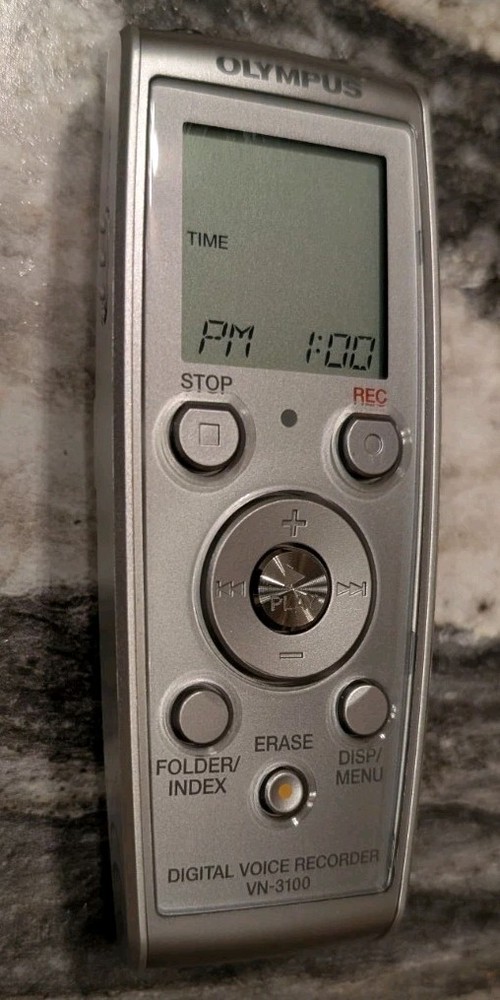 Olympus VN-3100 Handheld Digital Voice Recorder Tested Working Instructions