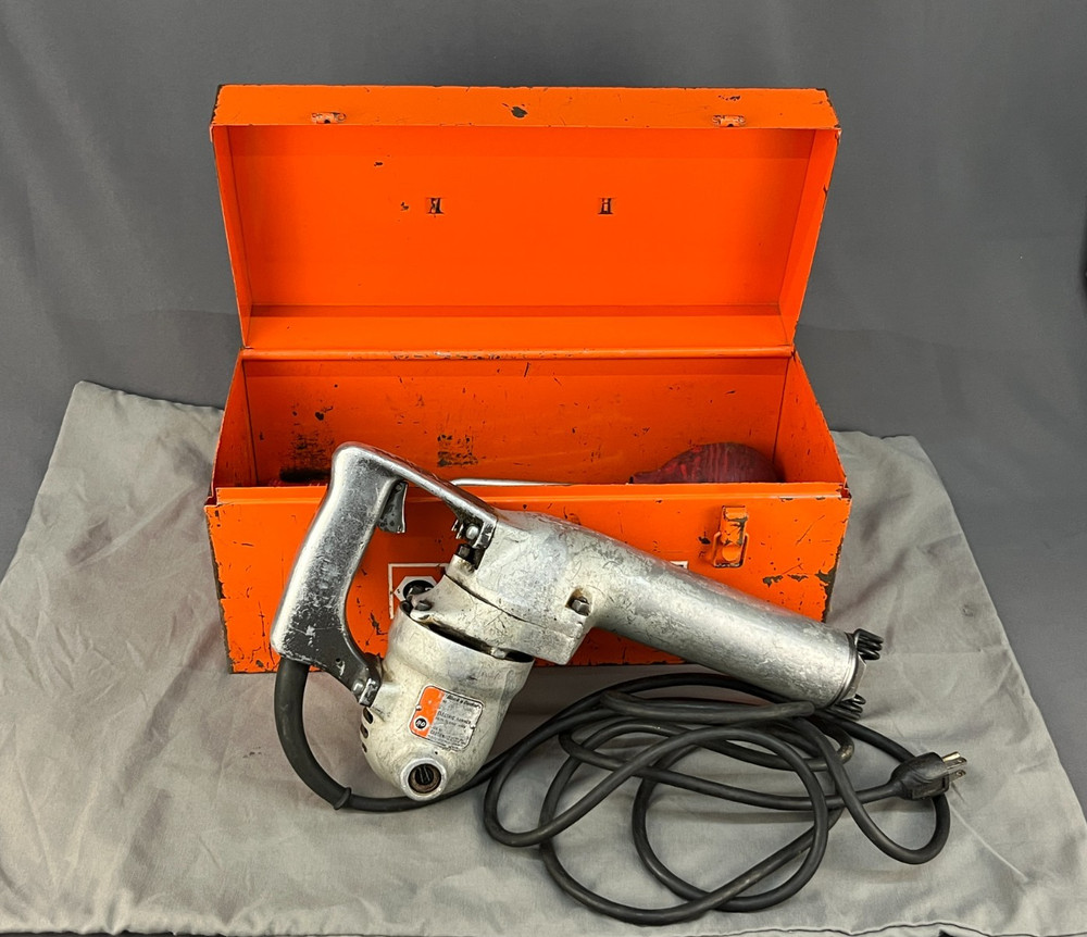 Vintage Black & Decker Electric Hammer + Bits, Accessories In Original Case