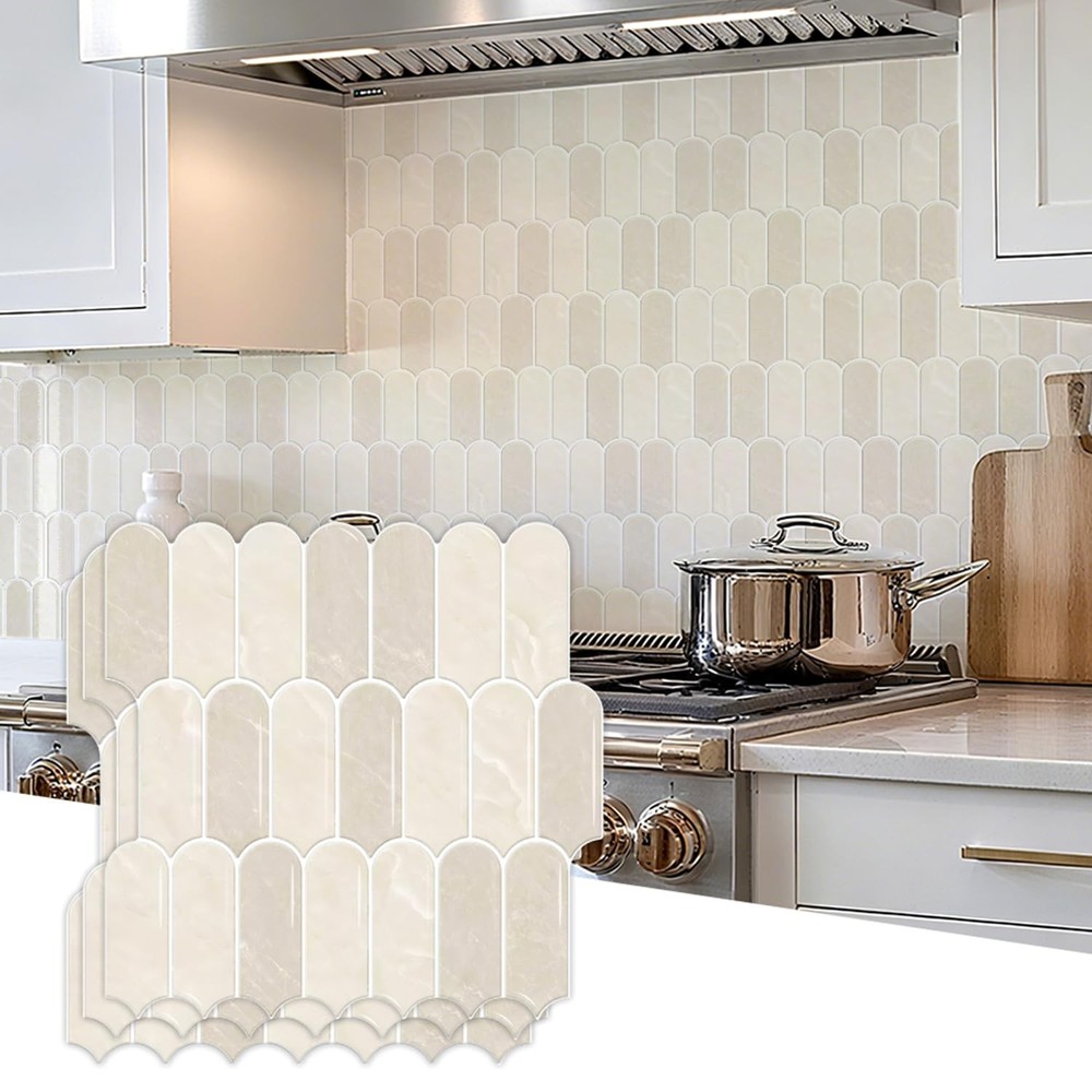 Peel and Stick Backsplash for Kitchen, 10-Sheet Backsplash for Kitchen Wall 3...