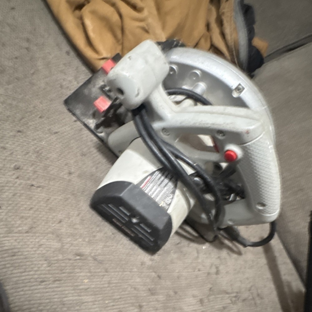 Task Force Circular Saw Corded Electric Right Blade Gray Black