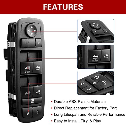 Master Power Window Switch Driver Side Compatible with 2007-2011 Dodge Nitro,