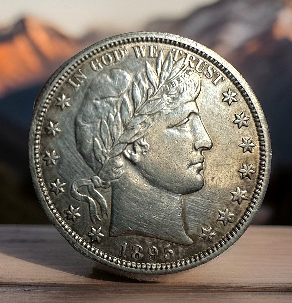 1995o 50c Barber Half Dollar, About Uncirculated