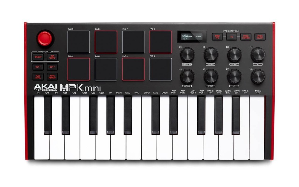 Akai Professional MPK MINI Mk3 Compact Keyboard and Pad Controller