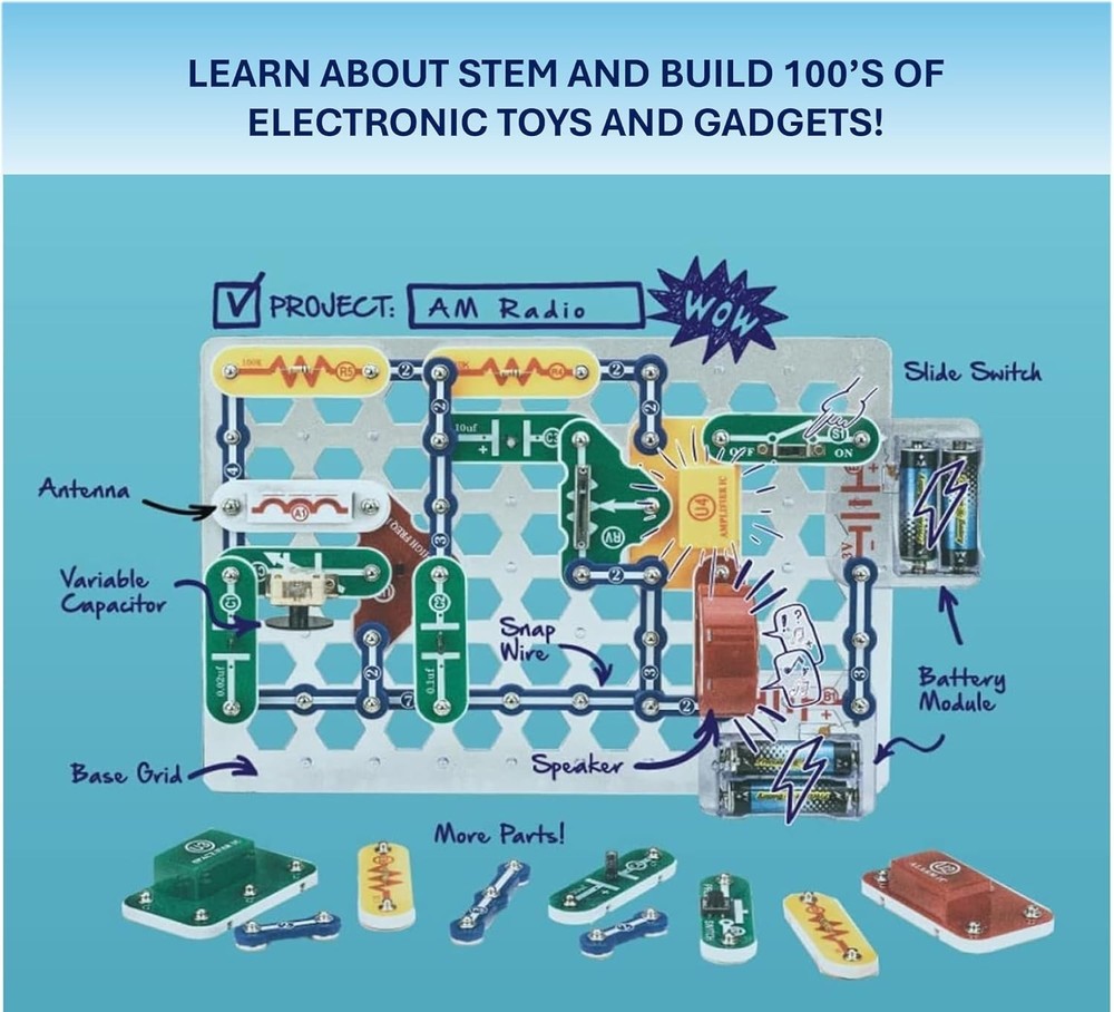 Educational Electronics Kit | 300+ Projects | Kids 8+-
