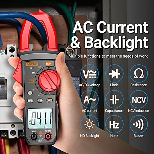 Digital Clamp Meter Multimeter Tester - 4000 Counts with 4000 Counts AC Current