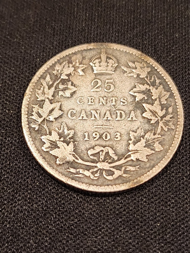 1903 Canada 25 Cents Silver Coin