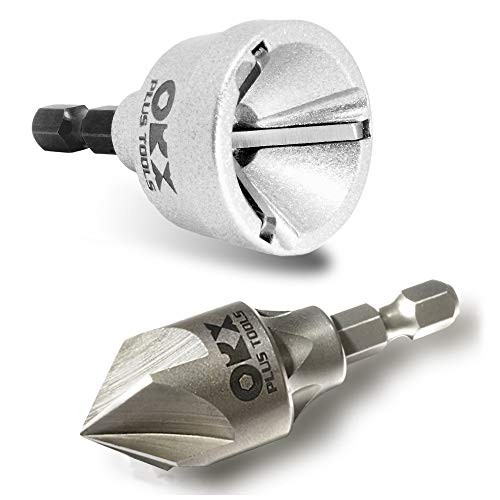Deburring External Drill Bit, Countersink 2PCS Deburring Chamfer Tool Set