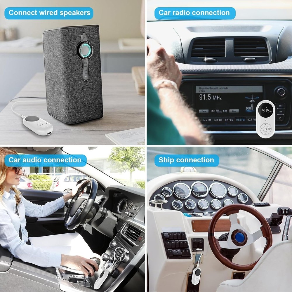 Airplane Bluetooth 5.3 Transmitter for All Headphones - Bluetooth Adapter White