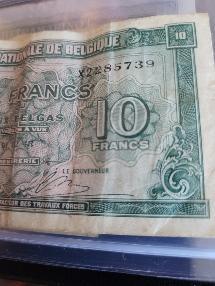 BELGIUM, 10 FRANCS, P#122, 1943