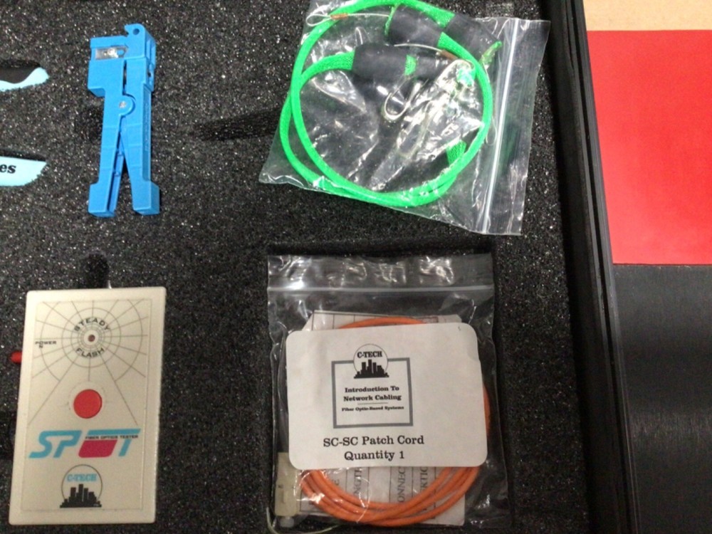 C-Tech Fiber Optic Tool Kit Strippers Crimpers SPOT Tester Case training system