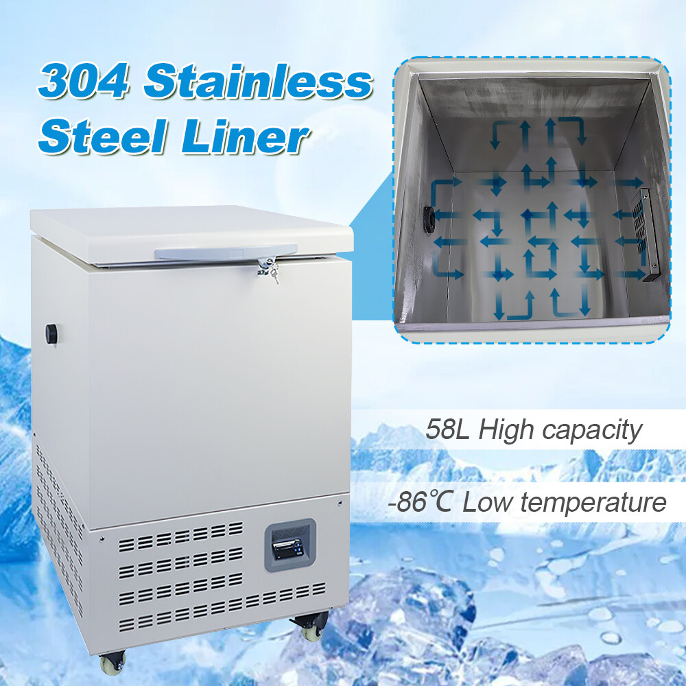 58L Vertical Low Temperature Freezer Cryogenic Samples Storage Refrigerator