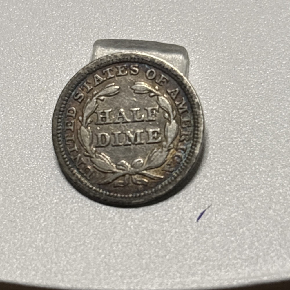 OLD US COINS SILVER 1845 HIGHGRADE HALF DIME