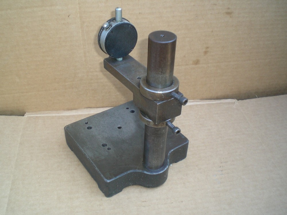 6 x 6 in Cast Iron Comparator stand with indicator