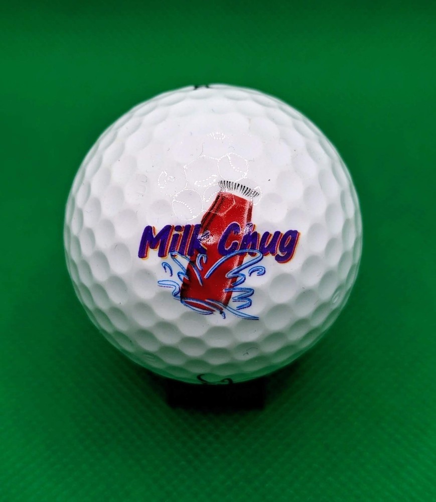 Milk Chug logo golf ball