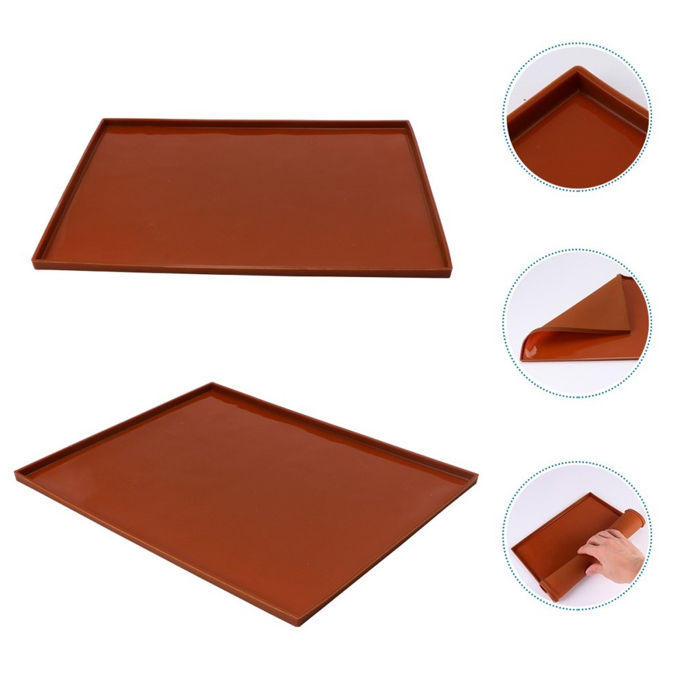 Non Stick Silicone Cake Brown Flexible Baking Tray for Home Bakery