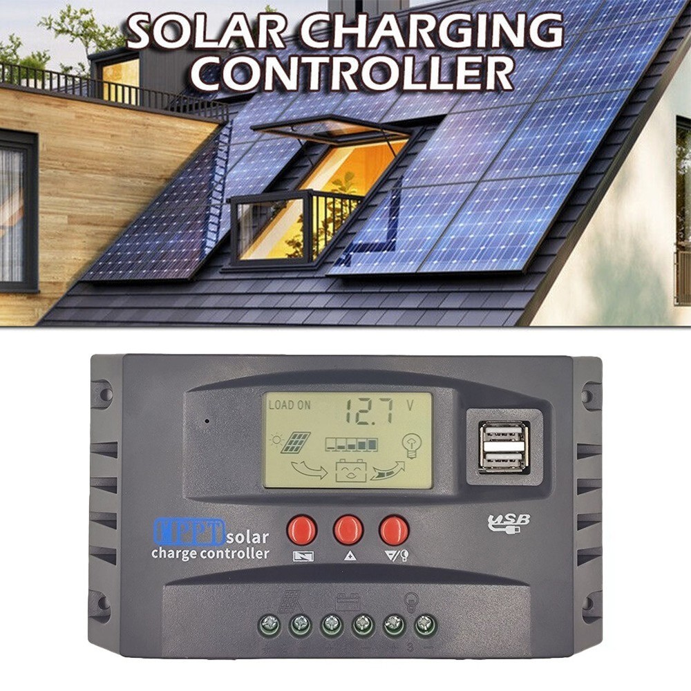 Solar Panel Controller Battery Charge Controller Automatic Tracking LCD Display