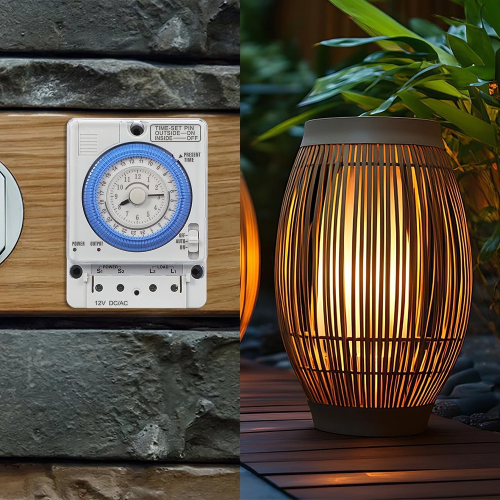 Precise Mechanical Timer, Adjustable Mechanical Time Control Switch, 12V AC/D...