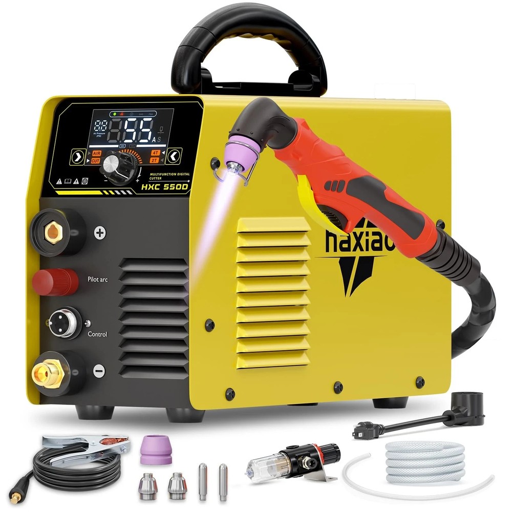 55A Plasma Cutter [Large LED Display], Non Touch Pilot ARC High Frequency Air...