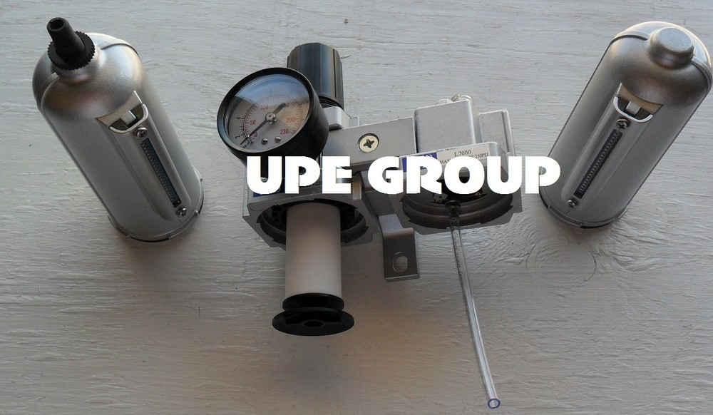 3/4" HEAVY DUTY COMBO PARTICULATE FILTER REGULATOR LUBRICATOR WITH AUTO DRAIN