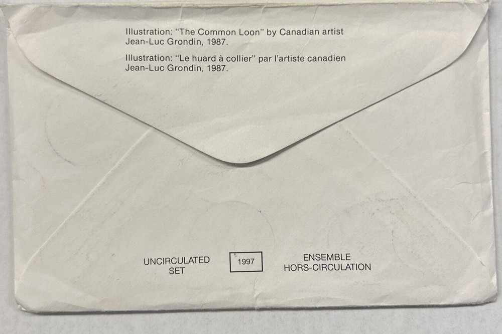 1997 Canada Uncirculated Mint Set In Mint Cello + Specifications Card & Envelope