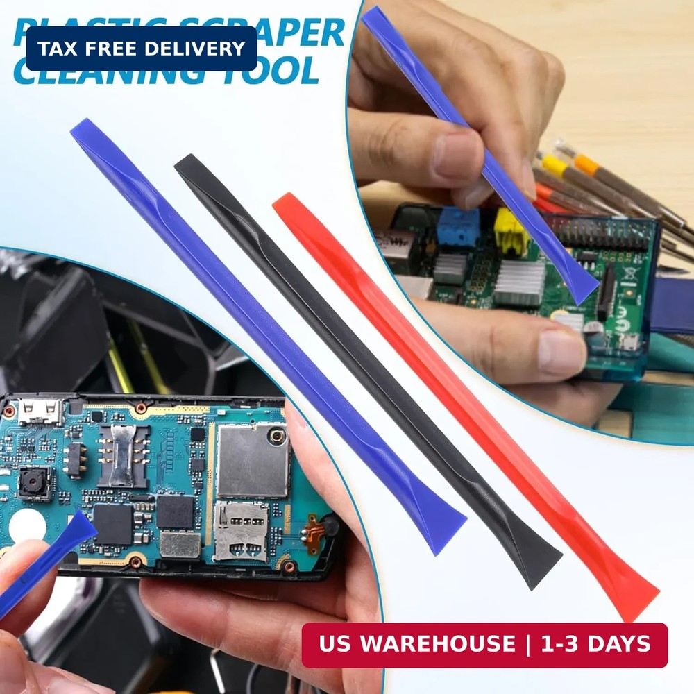 18 PCS Plastic Scrapers, Non-scratch Carbon Fiber Plastic Scraper Tool Multi-pur