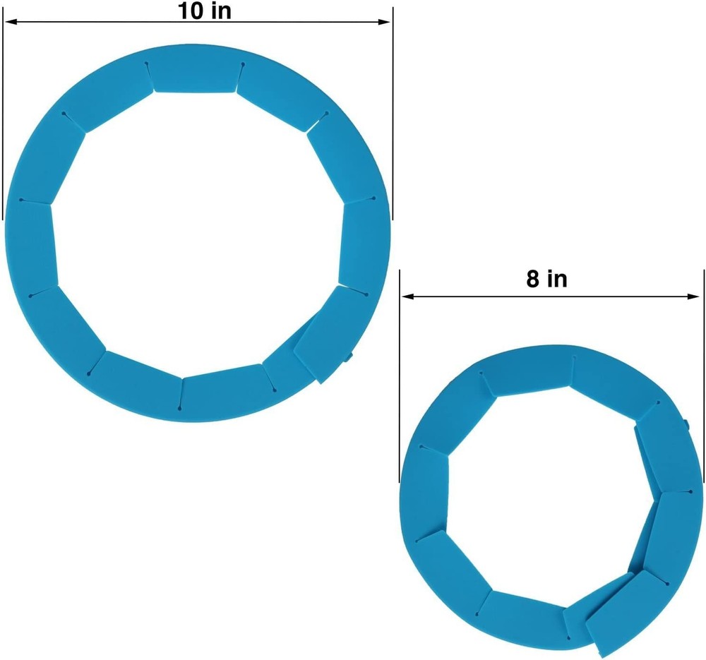 SUUCARER Adjustable Pie Crust Shield Silicone Protector, Large, Blue