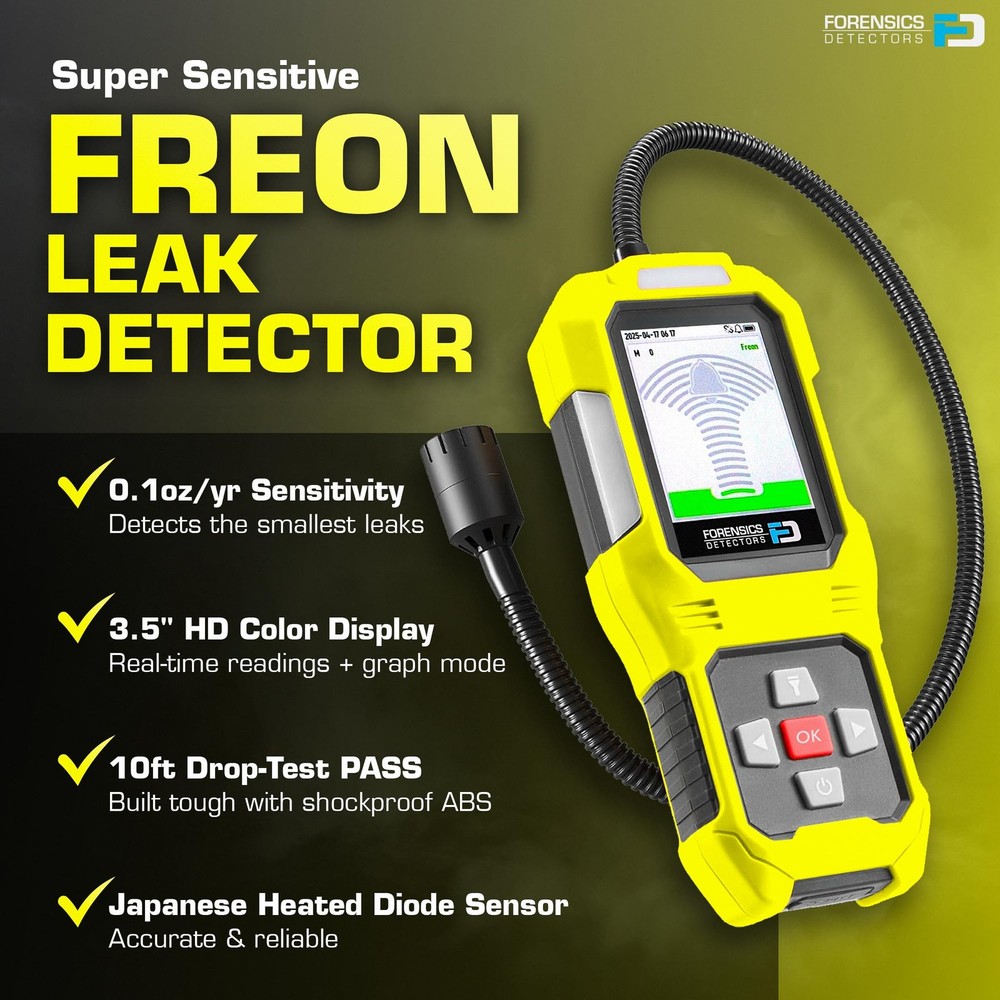 Freon Leak Detector 10ft Drop Test Pass - For HVAC Technicians & Engineers
