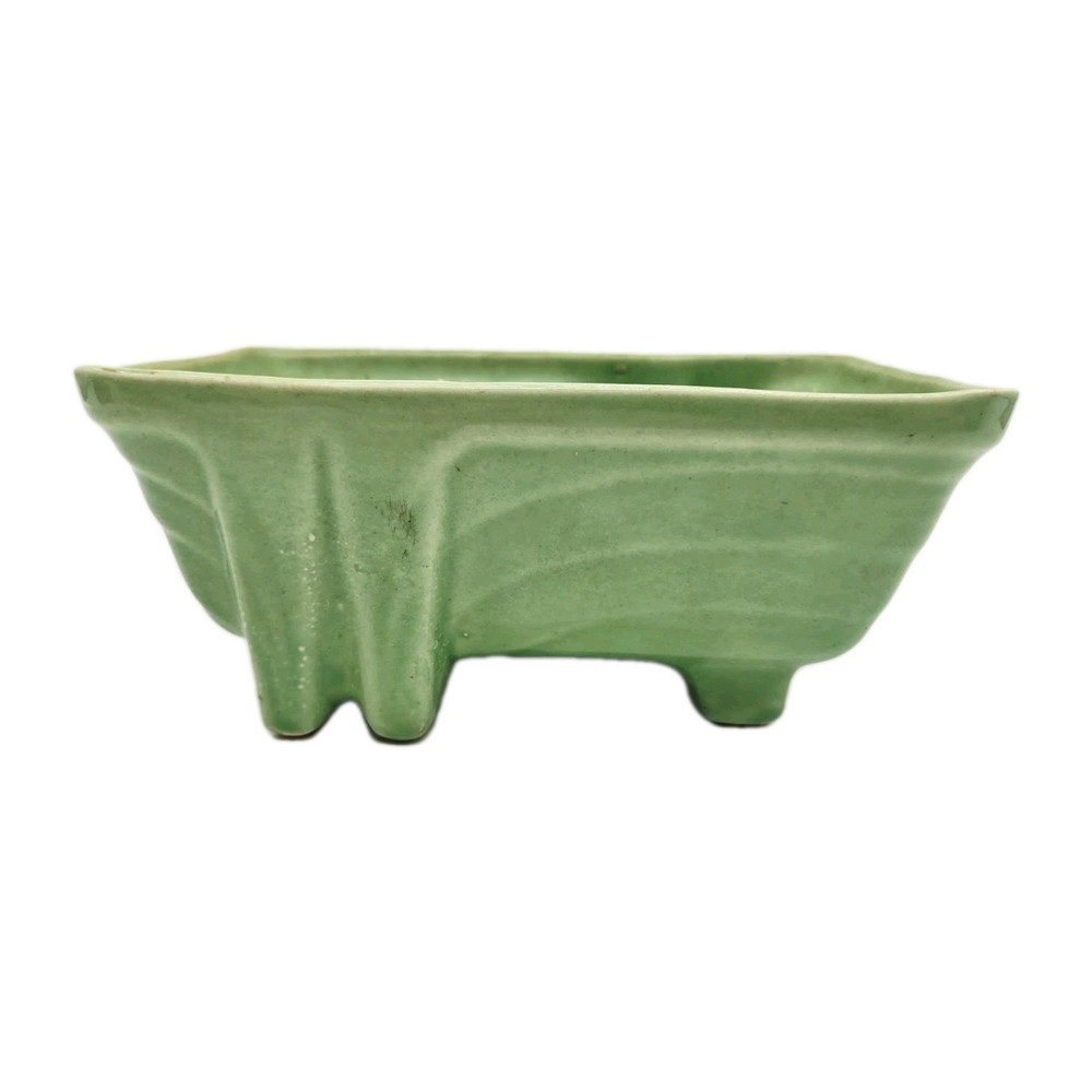 Cookson Pottery Planter Celery Green Footed Ceramic