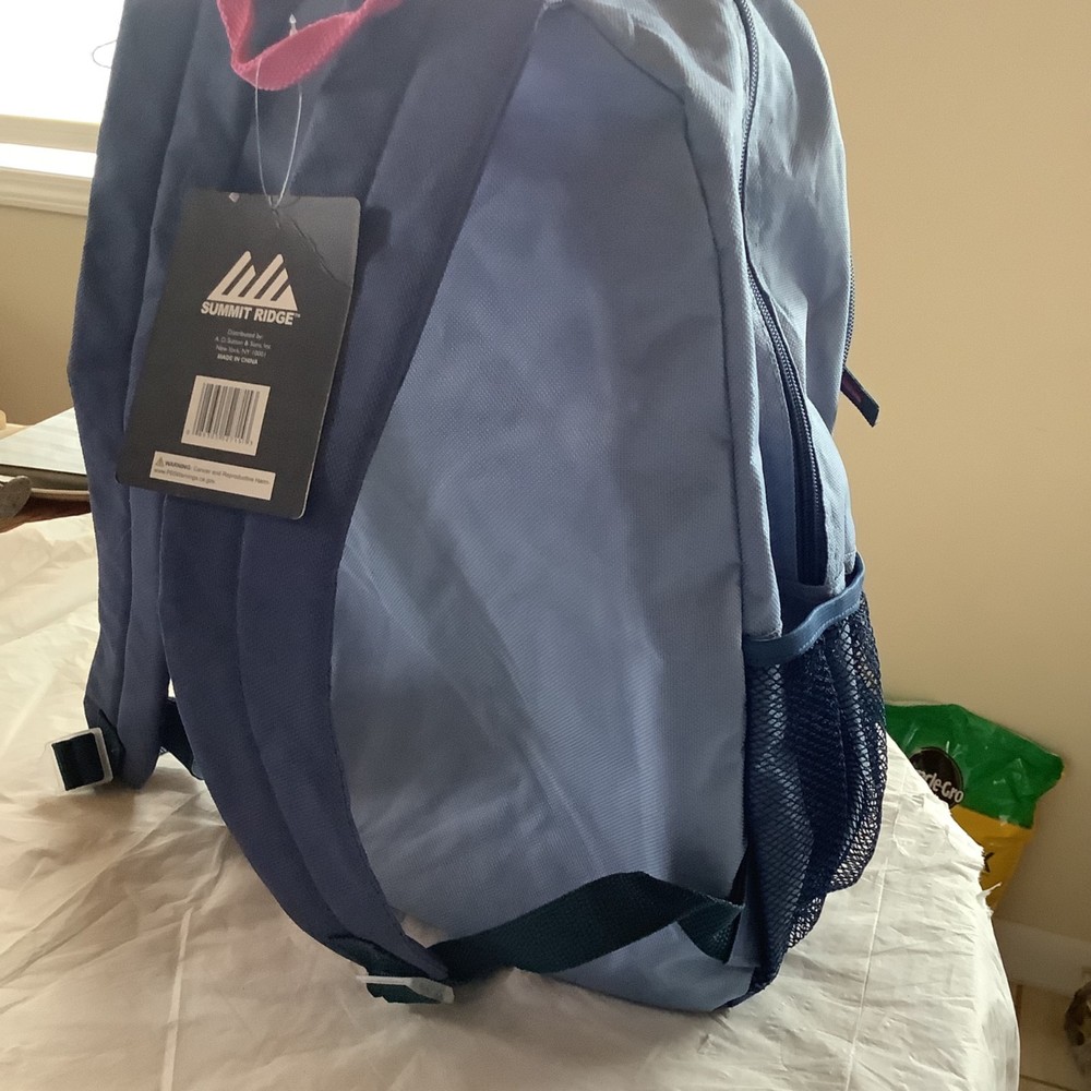 Summit Ridge Blue / light blue Back Pack 18x15 NWT