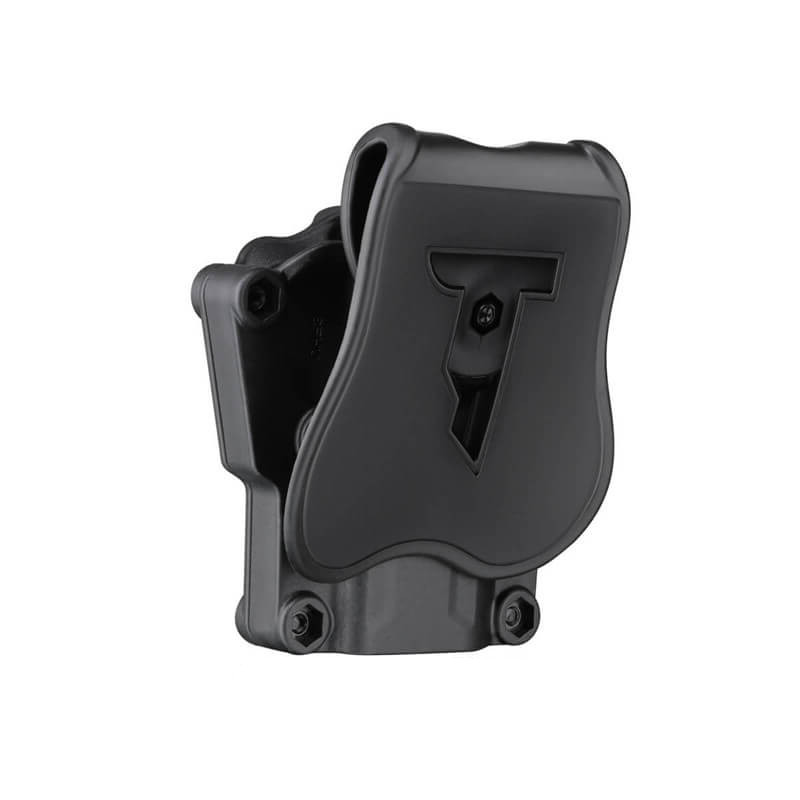 Left Handed Universal Level 2 OWB Gun Paddle Holster w/ Quick Release Button