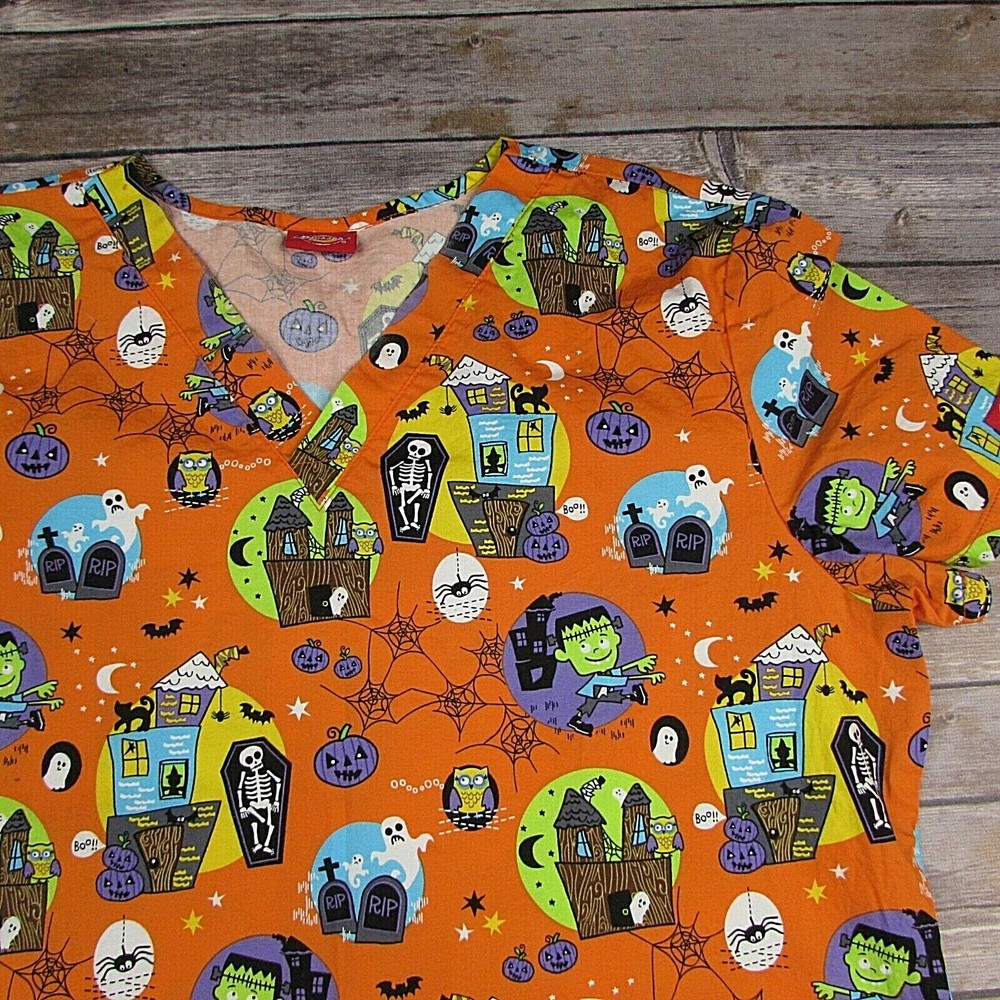 Dickies Cute Halloween Medium Scrub Top