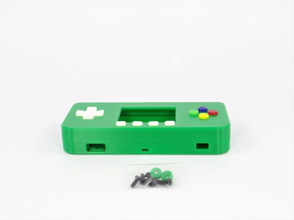 PiGRRL Zero GREEN Game Boy Case Buttons Screws Washers Raspberry Pi Zero Gameboy