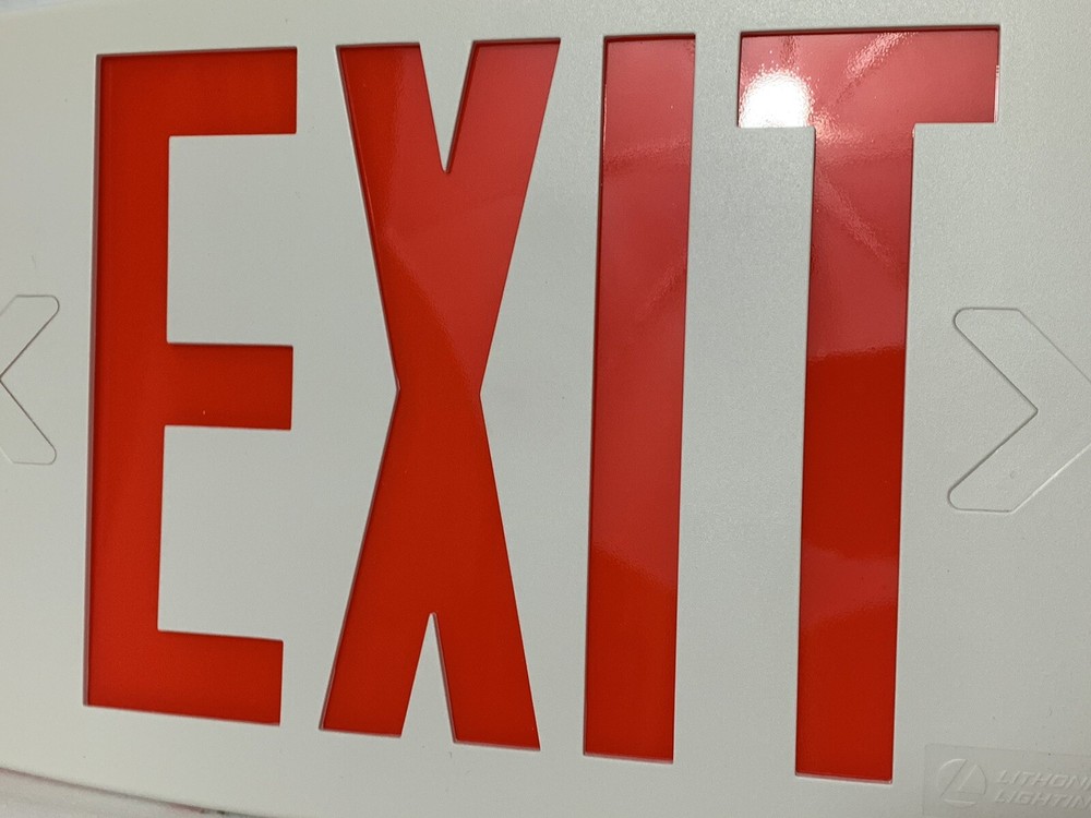 Red Exit Snap In Replacement Plastic Cover for Lithonia Quantum Series Signs