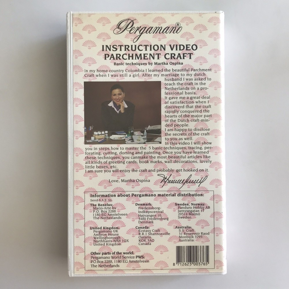 Pergamano Instruction Video Parchment Craft Basic Techniques VHS Tape