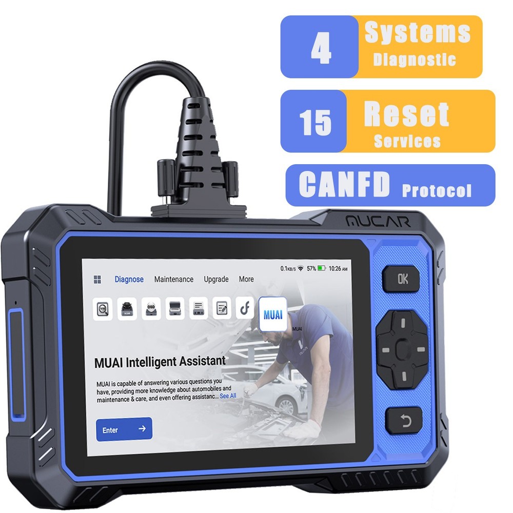 Mucar 632 OBD2 Code Reader Scanner Engine ABS SRS Diagnostic Tool Active Test US