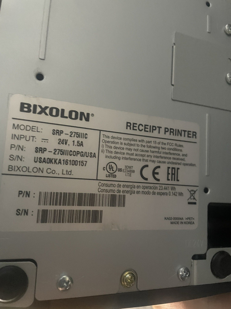 Bixolon SRP-275IIIC Dot Matrix POS Receipt Printer LAN USB Serial Working TESTED