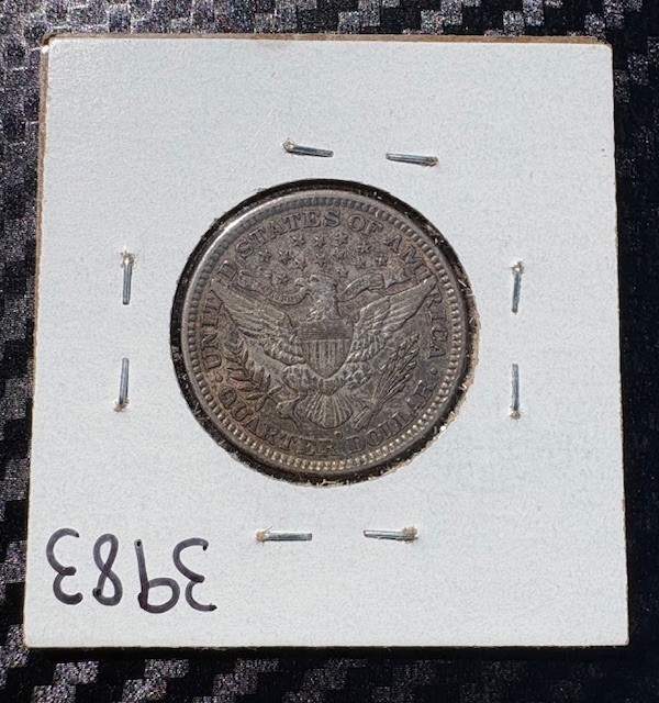 1908 O Barber Head Silver Quarter Dollar XF
