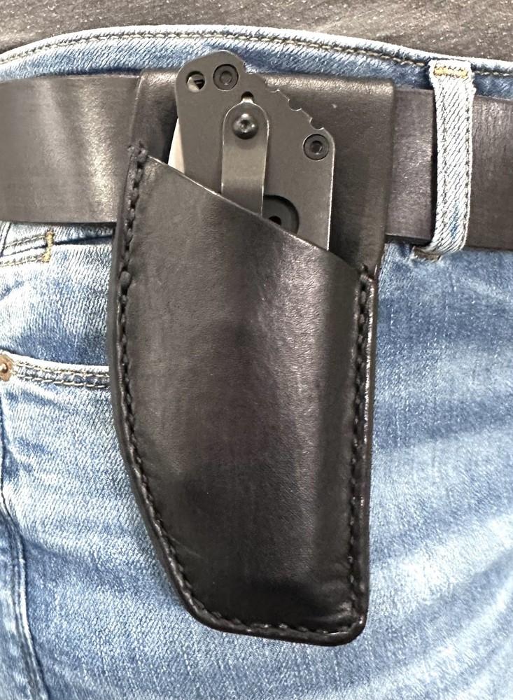 Strider SMF Leather Belt Sheath Handcrafted.