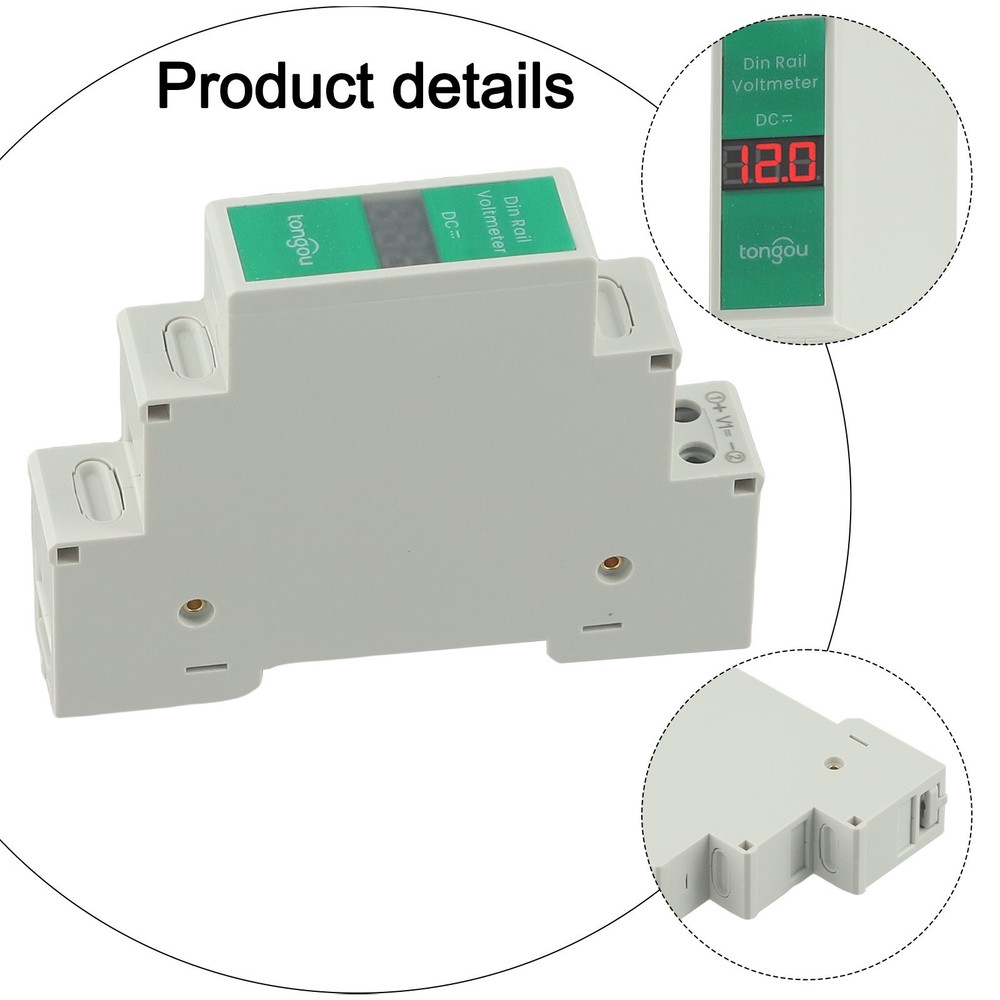 Efficient Voltage Meter for Din Rails LED Display Range from 11 310 Volts