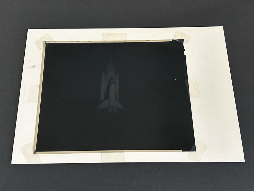 1981 NASA KSC Space Shuttle Columbia STS-1 Crawler Presentation Transparency-723