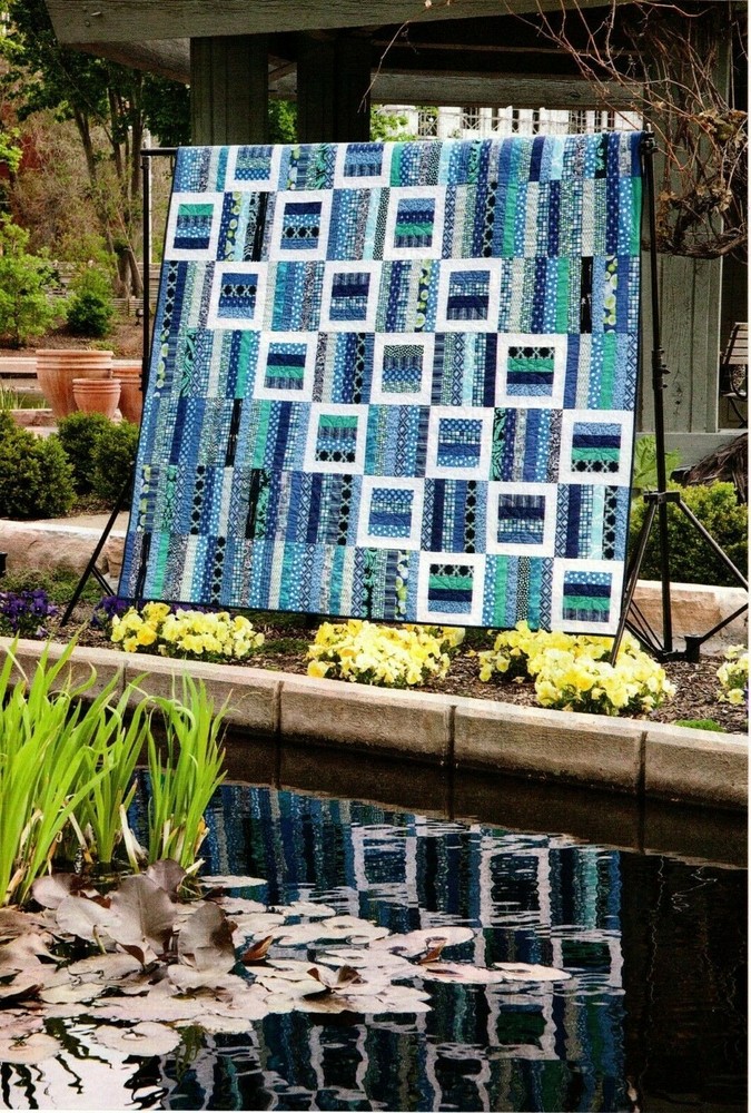 Reflecting Pools Quilt Pattern Pieced BG