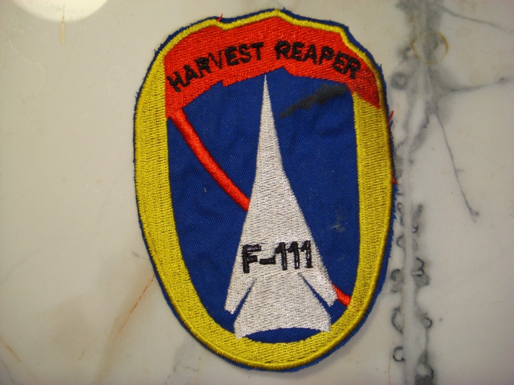 USAF F-111 TESTING PROGRAM HARVEST REAPER IN 1967, VIETNAM WAR PATCH