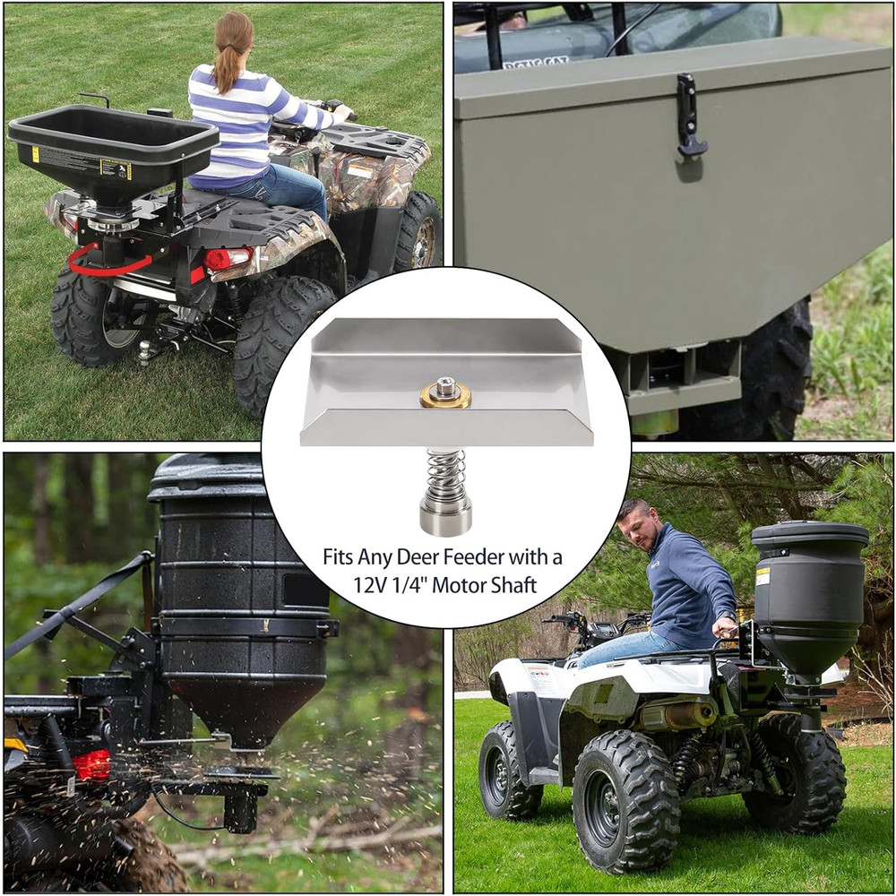Rectangular Eliminator Spinner Plate Fits for Any Deer and Game Feeders with 1/4