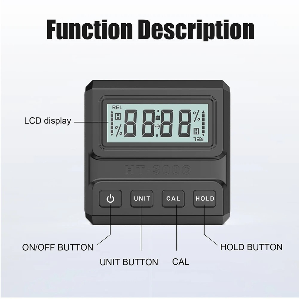 Digital Angle Finder 4x90° Electronic Protractor for Woodworking