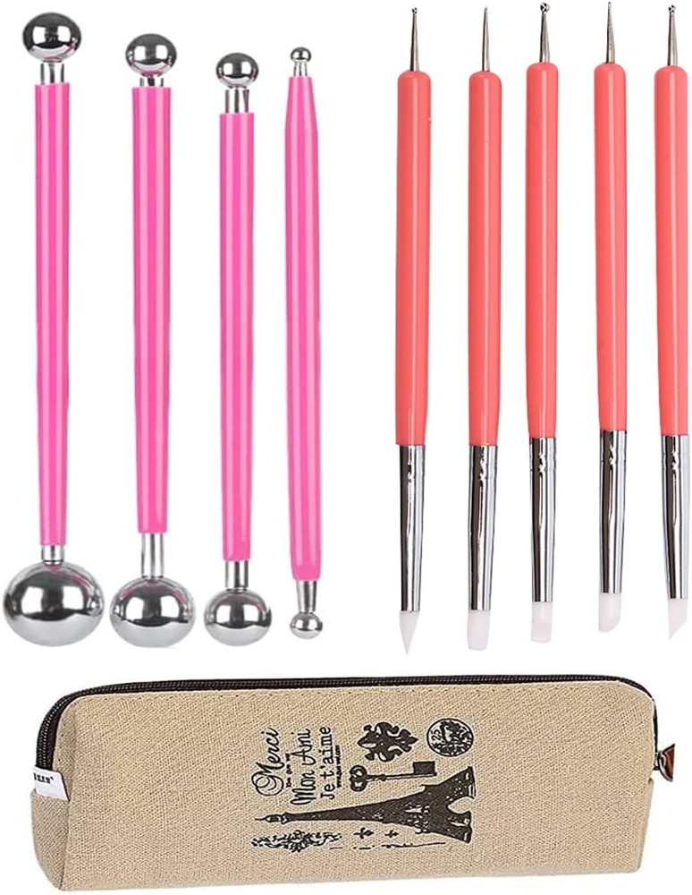 Clay Dotting Tools Set Ceramic Polymer Silicone Embossing Dotting Needles